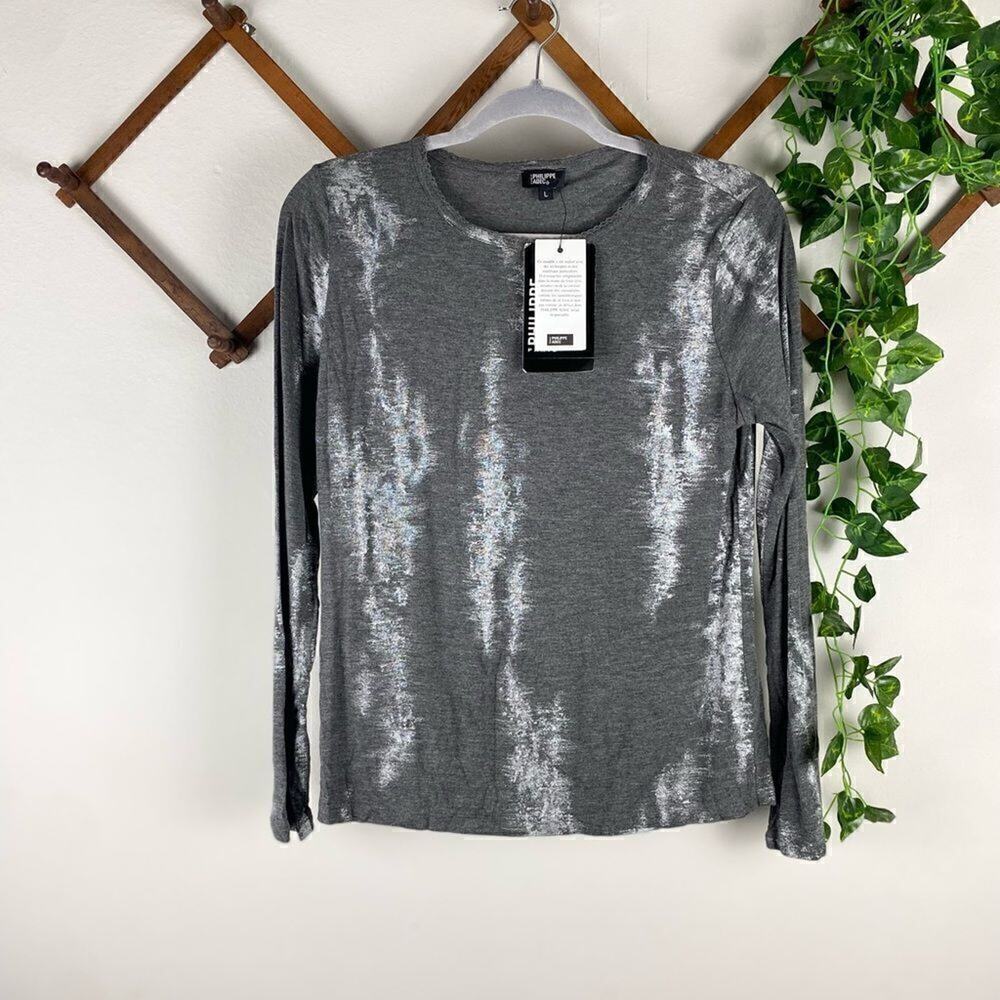 PHILIPPE ADEC | Metallic Tie Dye Long Sleeve N421